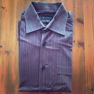 BEN SHERMAN Striped Crisp Dress Shirt